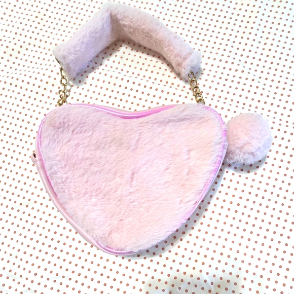 Juicy Couture Pink Heart-Shaped Faux Fur Mini Bag - Picture 6 of 8